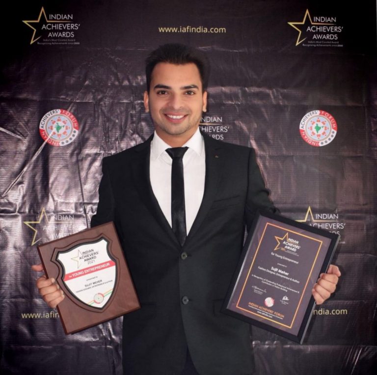 designer Sujit Meher Indian Achiever’s Award