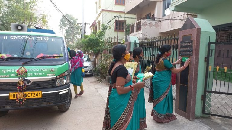 BMC Begins Pasting Colour Stickers On Households For Waste Segregation