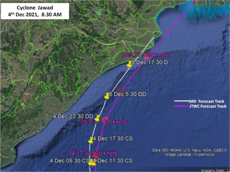 Check IMD & JTWC Forecast Track For Cyclone Jawad; Will It Touch Landmass In Odisha?