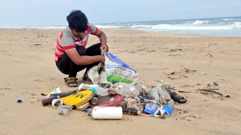 Security Guard In Odisha Cleans Up Beaches Alone To End Plastic Pollution