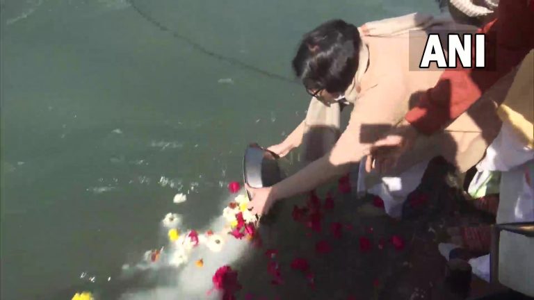 Gen Bipin Rawat’s Daughters Immerse His Ashes In Haridwar