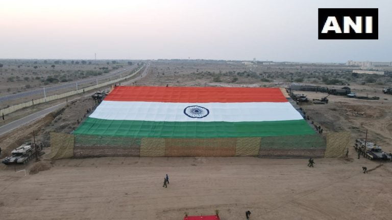 5th Public Display Of Monumental ‘Khadi’ National Flag At Iconic 1971 Longewala Battle Site