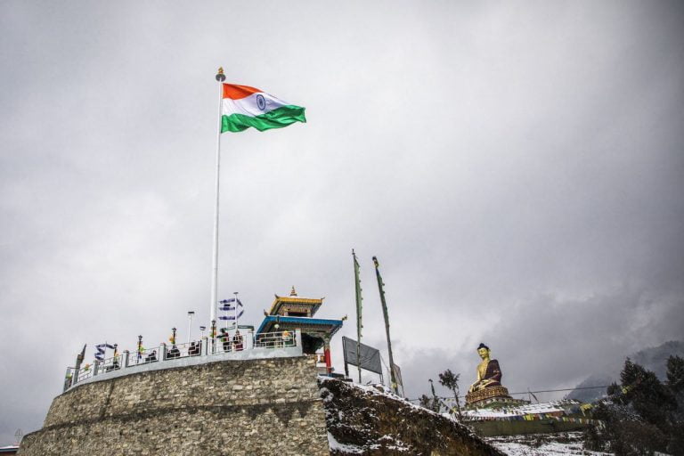 104 ft tricolour at Tawang