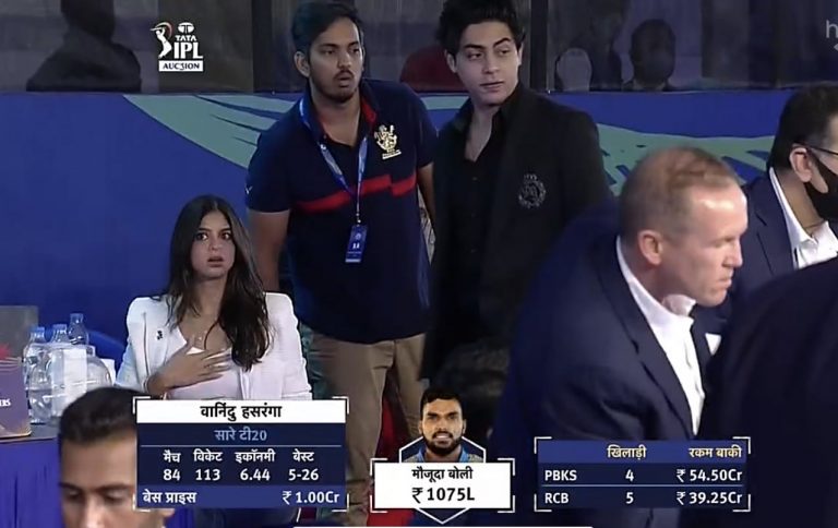 Aryan, Suhana IPL auction