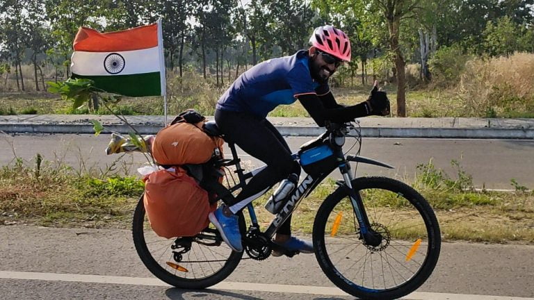 Cyclist On ‘Green Mission’ To Cover 31,000 KM Reaches Odisha