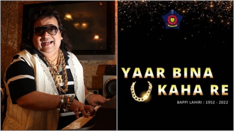 ‘Yaar Bina “Chain” Kahan Re’, Says Mumbai Police Paying Tribute To Bappi Lahiri