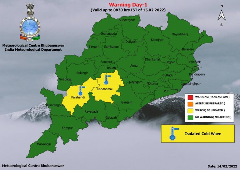 Cold Wave To Grip These 2 Odisha Districts; IMD Issues Yellow Warning