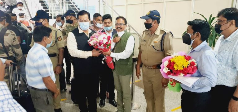 Union Minister Sonowal Arrives In Odisha Capital; Paradip Port Next Stop