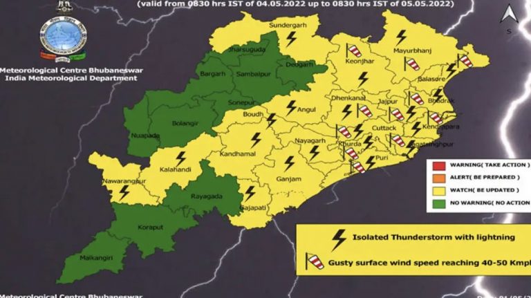 Rain, Thunderstorm & Gusty Wind To Bring Down Temp In Odisha; No Respite Yet For 6 Districts