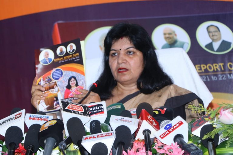 Aparajita Sarangi Presents 96-Page Annual Report Card For 3rd Year As Bhubaneswar MP