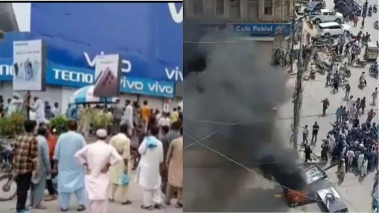 And Now, Protesters Vandalise Samsung Billboards In Pakistan Over Insult To Prophet