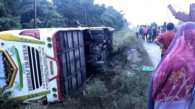 Bus Carrying Pilgrims From Bengal Overturns In Odisha’s Balasore, Over 30 Injured