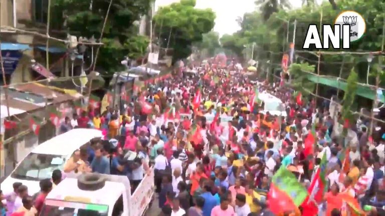 BJP Stir Against TMC: Car Set On Fire, Cops Use Tear Gas In Kolkata