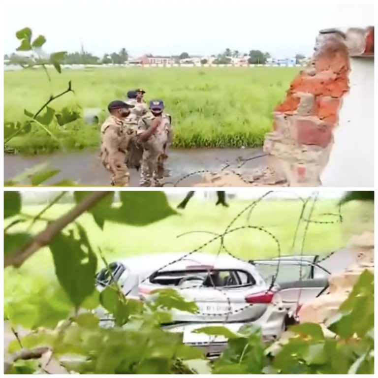 Speeding Car Crashes Into Boundary Wall Of Bhubaneswar Airport