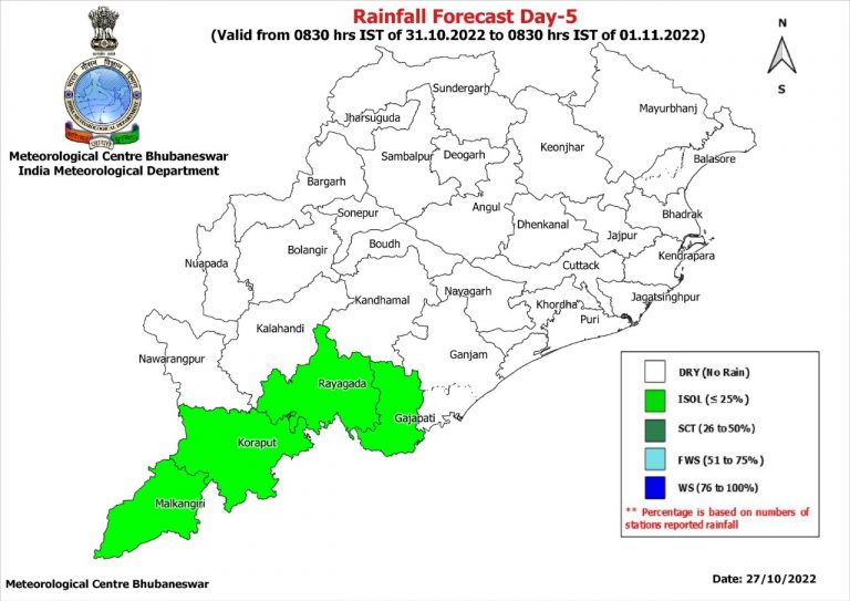 Fresh Cyclonic Circulation Over Bay: Rain Likely To Resume In Odisha From Oct 31