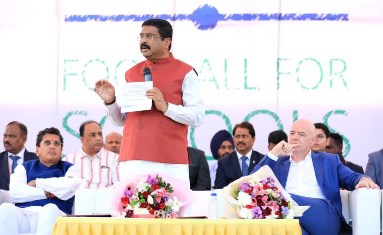 dharmendra pradhan MoU with fifa, aiff