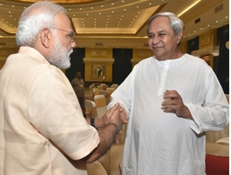 Naveen with PM Narendra Modi at the Eleventh meeting of the Inter-State Council at New Delhi