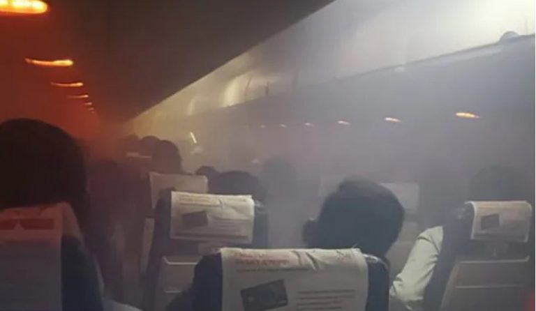 smoke in plane