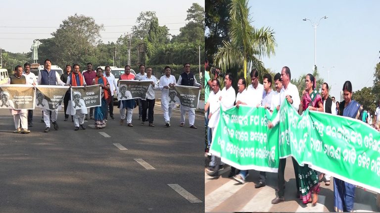 After Stalling Odisha Assembly, BJD & BJP MLAs Take Out Rallies Over Farmers’ Issues