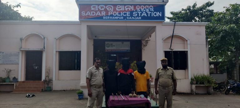 Dacoity Bid Foiled, 3 Armed Gang Members Arrested In Berhampur