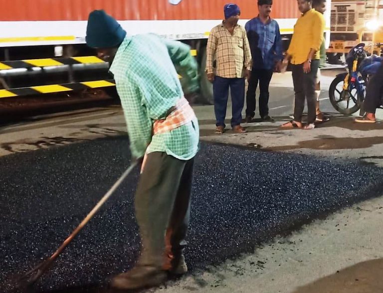 road repair works in berhampur