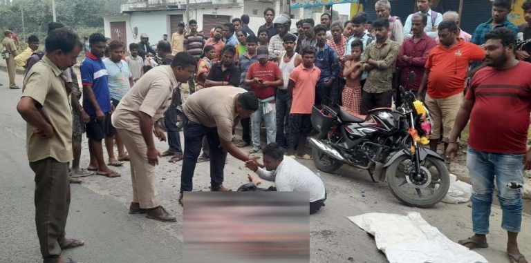 pregnant woman dies in berhampur road accident