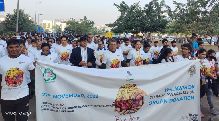 AIIMS-Bhubaneswar Organises Walkathon For Organ Donation Awareness