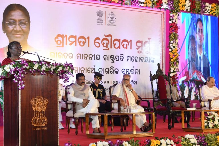 president murmu at civic reception