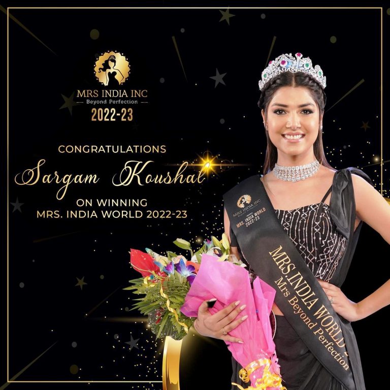 Sargam Koushal Brings Back Mrs. World 2022 Crown To India After 21 Years