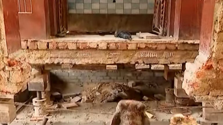 Temple Lifted Off Ground in cuttack