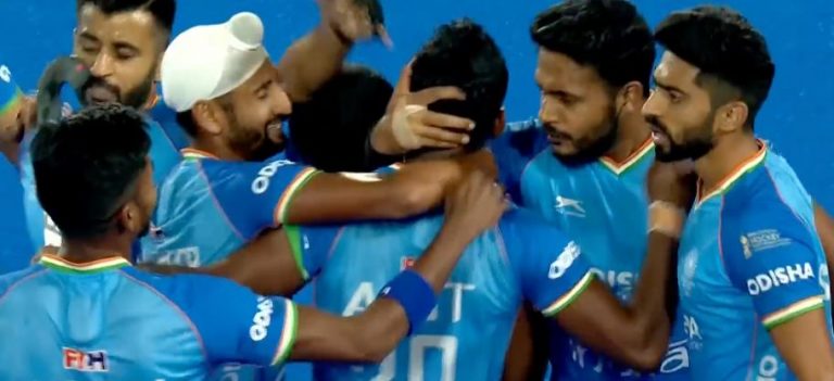 Amit Rohidas scores vs spain