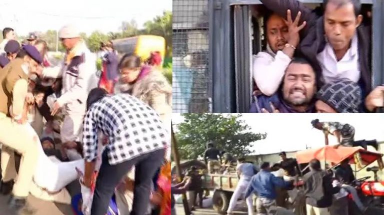 Tension Near Naveen Niwas In Odisha Capital As Farmers Attempt To Dump Paddy