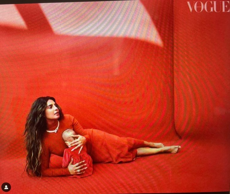 Priyanka Chopra Poses With Daughter Malti Marie For British Vogue