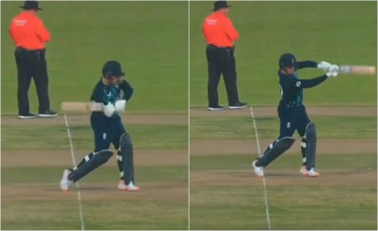 Umpire Marais Erasmus caught napping