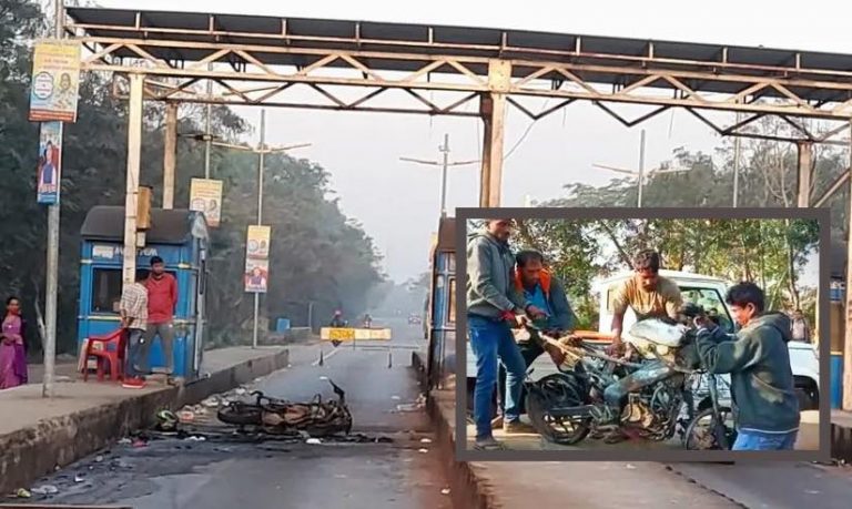2 Charred To Death As Bike Catches Fire After Collision Near Cuttack In Odisha