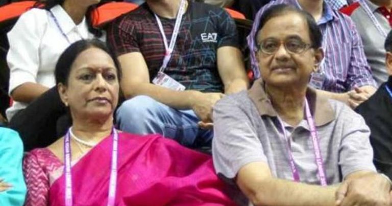 Chidambaram with wife Nalini