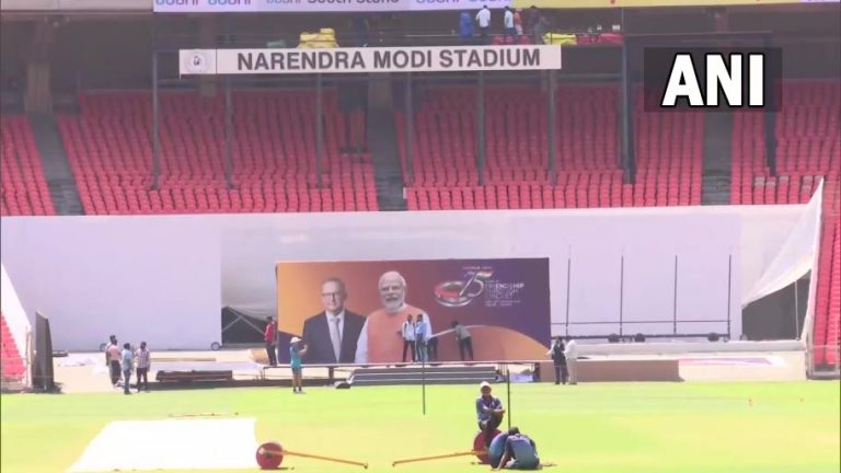 Modi, Aus PM at 4th Test