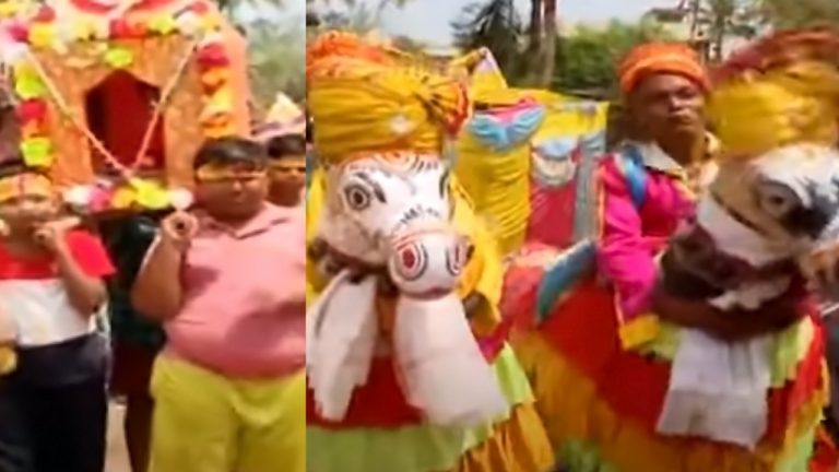 Patrapada’s Unique Kandhei Melan In Odisha Capital: Kids Carry Toys In Bimans