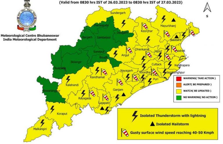 Thunderstorm, Lightning & Squall@50Kmph To Hit Odisha From Tomorrow; Check IMD Forecast
