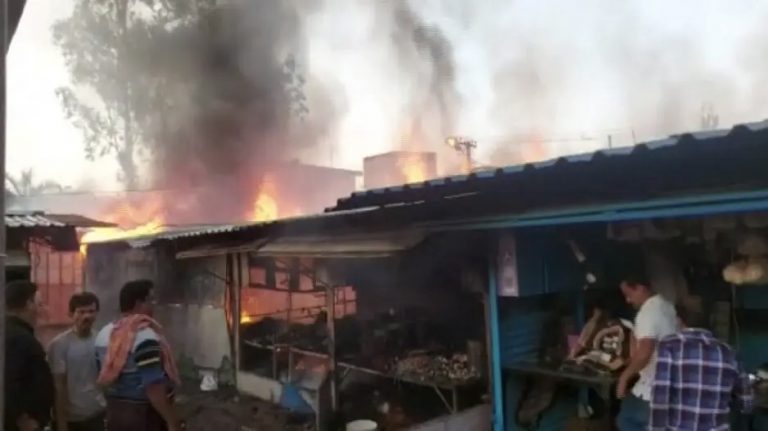 Major Fire Breaks Out At Keonjhar Market Complex In Odisha