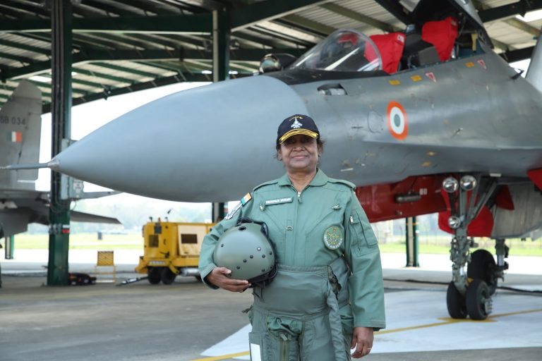 President Droupadi Murmu Takes Maiden Sortie In Sukhoi-30 MKI