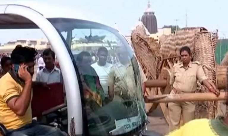 Battery-Run Vehicle Rams Into Devi Subhadra’s Under-Construction Chariot In Odisha’s Puri