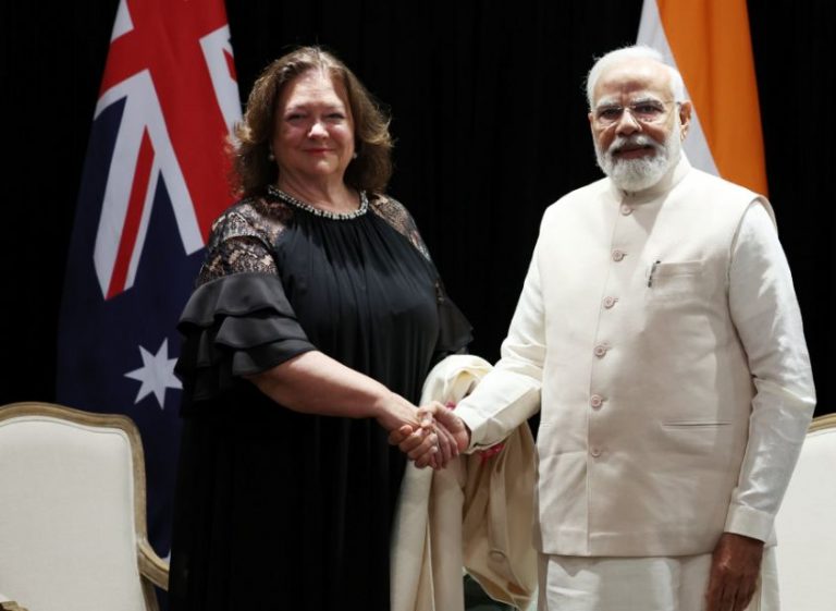 PM Modi Meets Executive Chairman Of Hancock Prospecting Gina Rinehart During Australia Visit