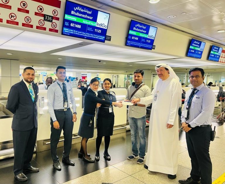 Indigo Flight Lands In Bhubaneswar Airport For Inaugural Take Off For Dubai