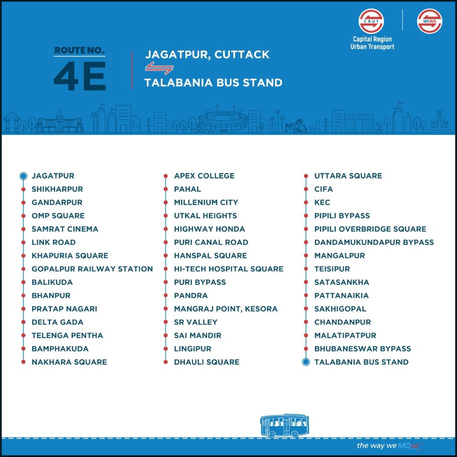 CRUT Mo bus route 4E