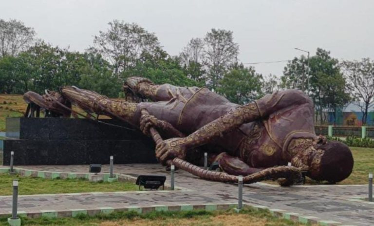 40-Ft Tall Statue Dedicated To Hockey Players Collapses In Rourkela 5 Months After Installation