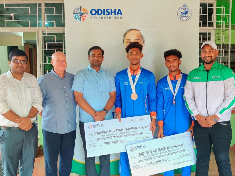 Odisha Sports Minister Felicitates Athletes For Asian U20 Athletics Championship Performance