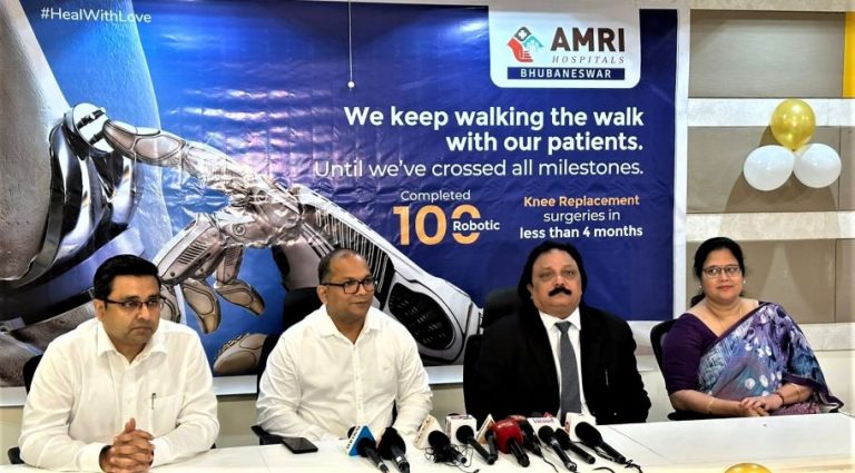 AMRI bhubaneswar 100 robotic knee replacement in 4 months