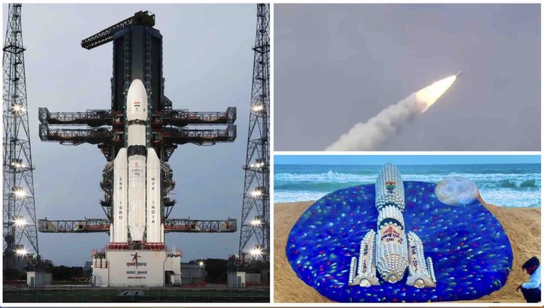 ‘Bijayee Bhava’ Message On Sand At Puri Beach As Chandrayaan-3 Lifts Off From Sriharikota