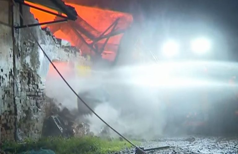 Massive Fire At OSCM Godown In Bhubaneswar